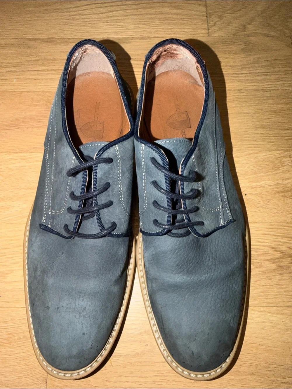 Black Brown 1826 Navy Suede Derby Shoes